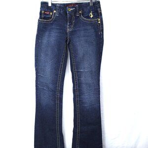 Baby Phat Low Rise Bootcut Jeans Women's 3 Blue Dark Denim Vintage Y2K Casual